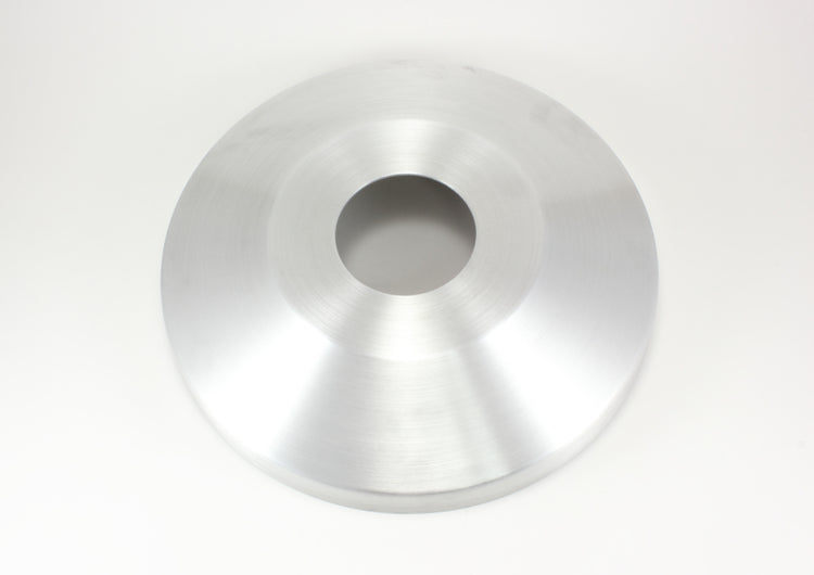 3" spun aluminum flash collar with Natural Satin finish