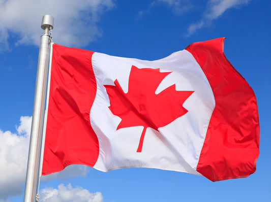 8x12 Canada Outdoor Applique Nylon Flag