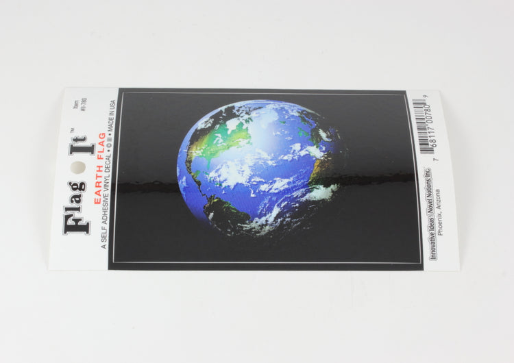 3-1/2"x5" Earth Vinyl Flag Decal