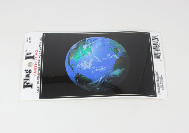 3-1/2"x5" Earth Vinyl Flag Decal