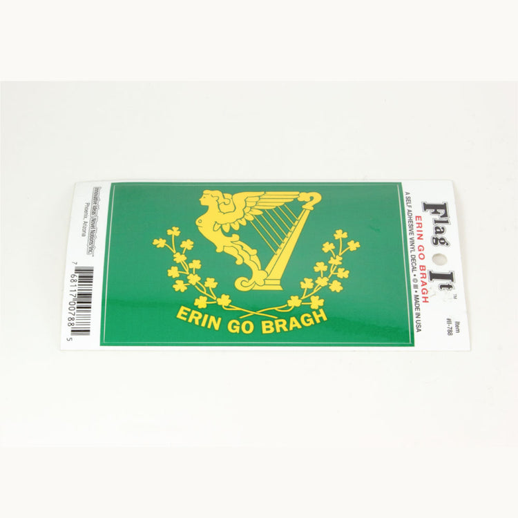 3-1/2"x5" Erin Go Bragh Vinyl Flag Decal