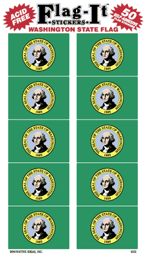Washington State Flag Sticker Set