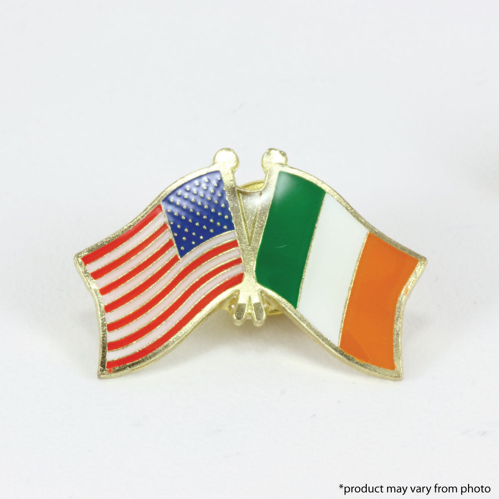 Ireland & American Dual Flag Lapel Pin | Flags A' Flying