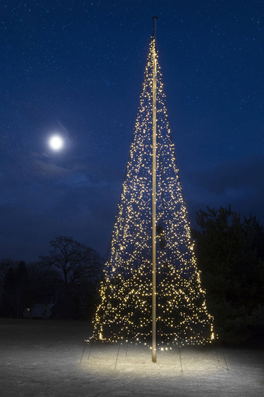 Christmas Tree Light Kit for 30' flagpole - 4000 LED Count White Lights