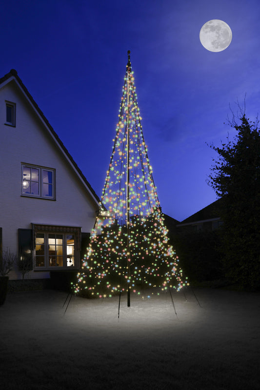 Christmas Tree Light Kit for 20' flagpole - 1200 LED Count Multi-Colored Lights