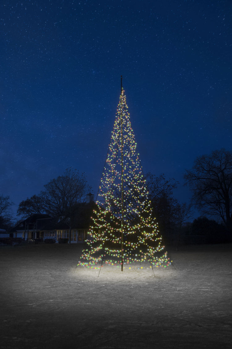 Christmas Tree Light Kit for 25' flagpole - Multi-Colored Lights