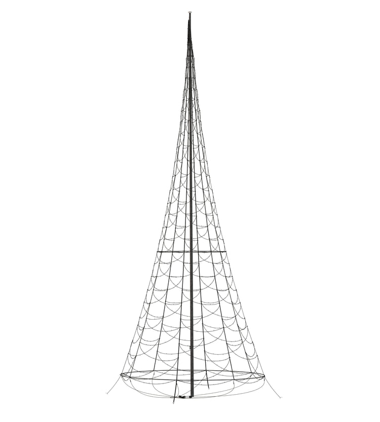 Christmas Tree Light Kit for 25' flagpole - White Lights