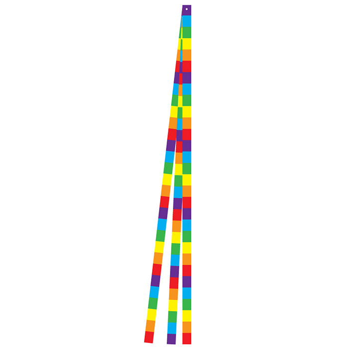 Rainbow Stripe Streamer Tails Set - 3 ea 2"W x 15'L streamers per set