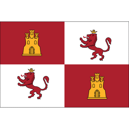 5x8 Royal Standard of Spain Lions & Castles Historical Nylon Flag