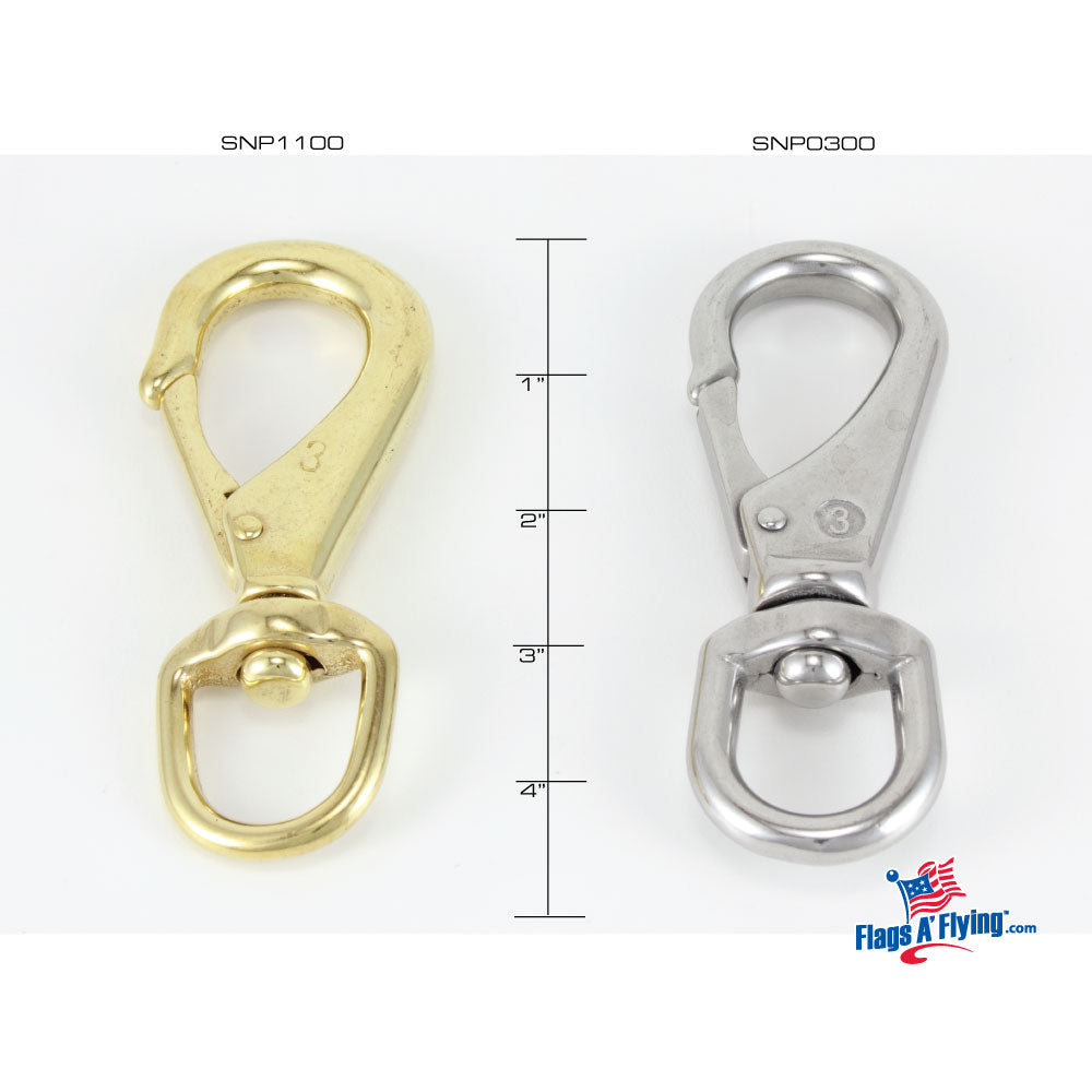 Flag Snap Rings Stainless Steel Swivel Snap for flags 15'x25' up to 30'x60'