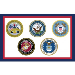 5x8 US Armed Forces Outdoor Nylon Flag