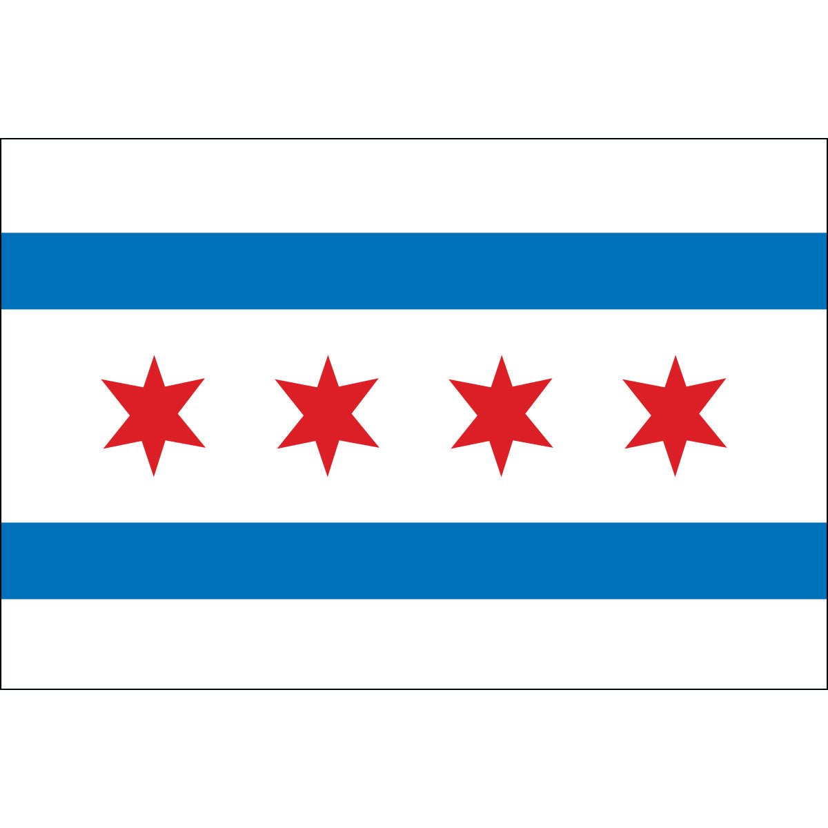 5x8 City of Chicago Outdoor Nylon Flag | Flags A' Flying