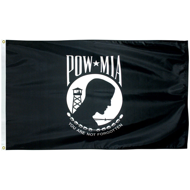 12"x18" POW/MIA Outdoor Nylon Flag - Single Reverse